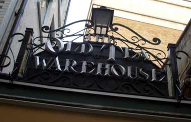 The Old Tea Warehouse sign