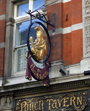 The Punch Tavern pub sign